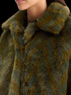 A-LINE FAUX FUR COAT-Scotch & Soda Best