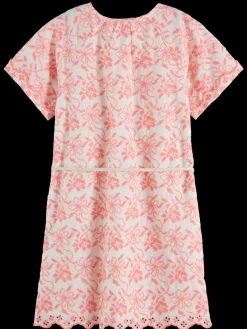 All-over embroidered & belted dress-Scotch & Soda New