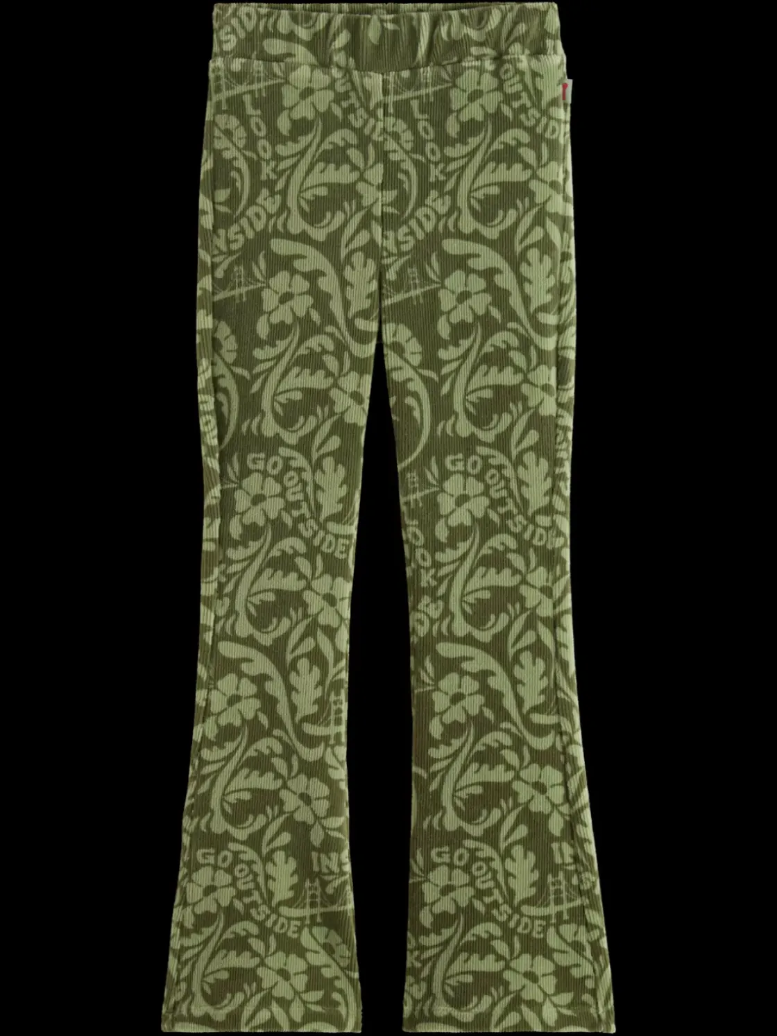 ALLOVER PRINTED VELVET CORD FLARED LEGGING-Scotch & Soda Clearance