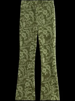 ALLOVER PRINTED VELVET CORD FLARED LEGGING-Scotch & Soda Clearance