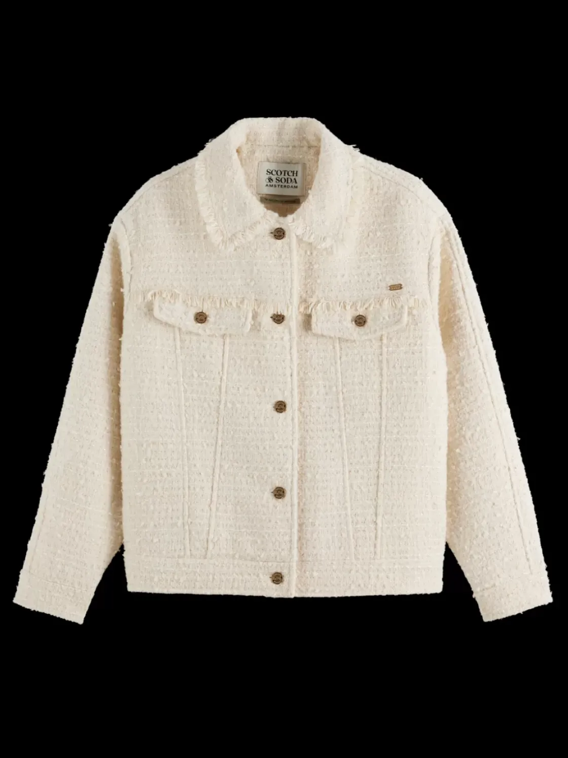 BOUCLE TWEED TRUCKER JACKET-Scotch & Soda Clearance