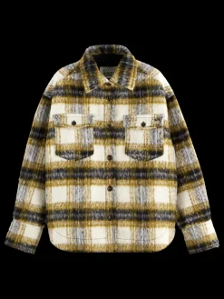 BRUSHED CHECK WOOL MIX SHIRT JACKET-Scotch & Soda Discount