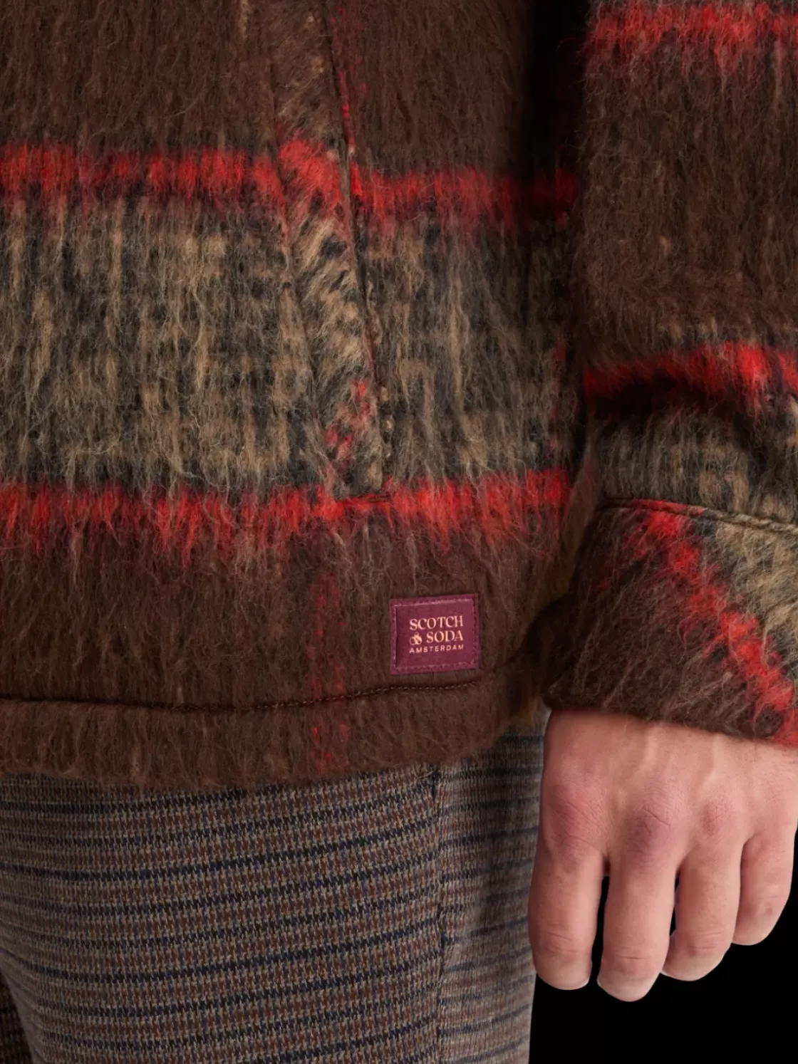 BRUSHED WOOL BLEND OVERSHIRT-Scotch & Soda Fashion