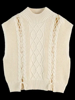 CABLE STITCH FUNNEL NECK SPENCER-Scotch & Soda Hot