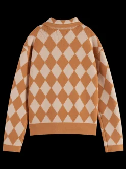 CHECKERBOARD KNITTED PULLOVER-Scotch & Soda Best