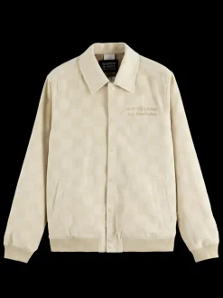 Check-patterned corduroy college jacket-Scotch & Soda Online