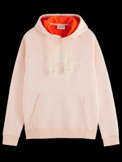 Contrast loops artwork hoodie-Scotch & Soda Fashion