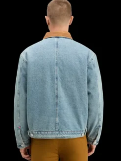 CORD COLLAR INDIGO TEDDY JACKET-Scotch & Soda Hot