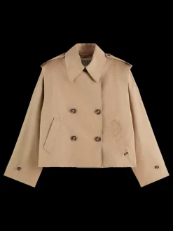Cotton blend short trenchcoat-Scotch & Soda Hot