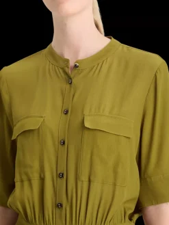 CREPE MIDI DRESS WITH CHEST POCKETS-Scotch & Soda Sale