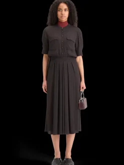 CREPE MIDI DRESS WITH CHEST POCKETS-Scotch & Soda Sale