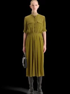 CREPE MIDI DRESS WITH CHEST POCKETS-Scotch & Soda Sale