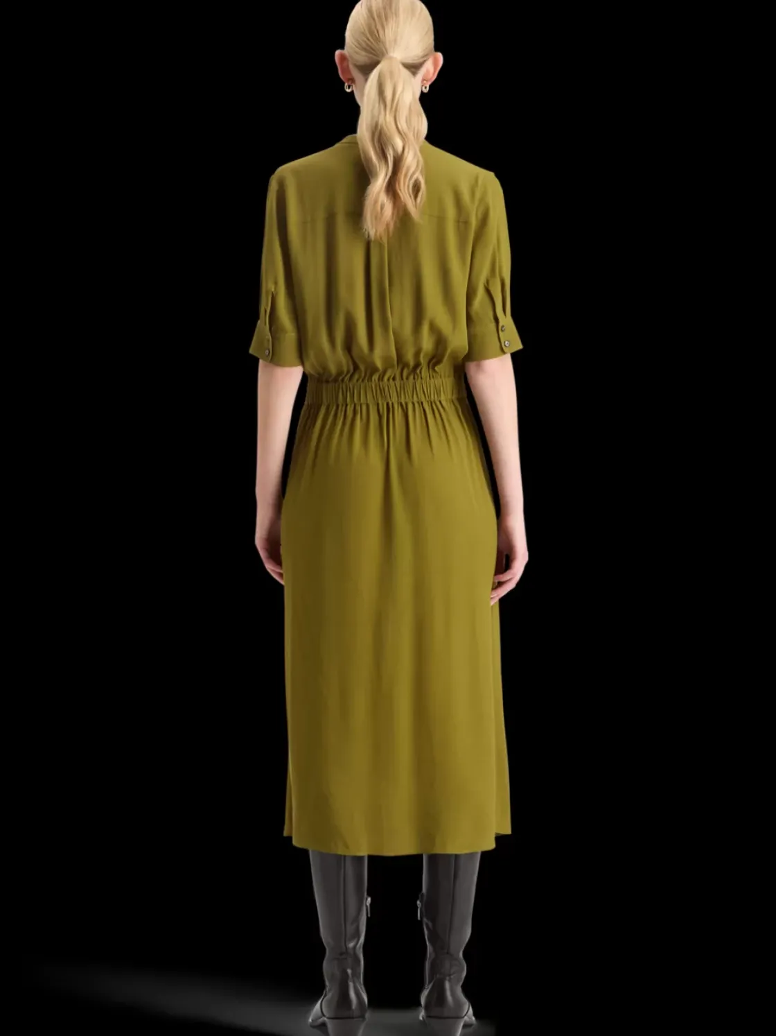 CREPE MIDI DRESS WITH CHEST POCKETS-Scotch & Soda Sale