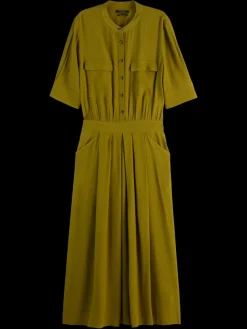 CREPE MIDI DRESS WITH CHEST POCKETS-Scotch & Soda Sale