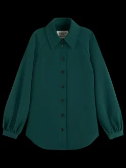 CREPE PEASANT SLEEVE OVERSHIRT-Scotch & Soda Online