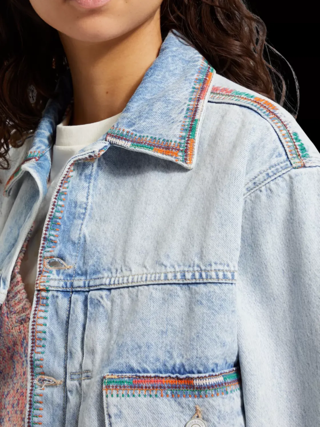 CROPPED DENIM JACKET - SEA STAR-Scotch & Soda Discount