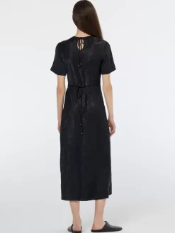 Crushed Satin Wrap Dress-Scotch & Soda Fashion