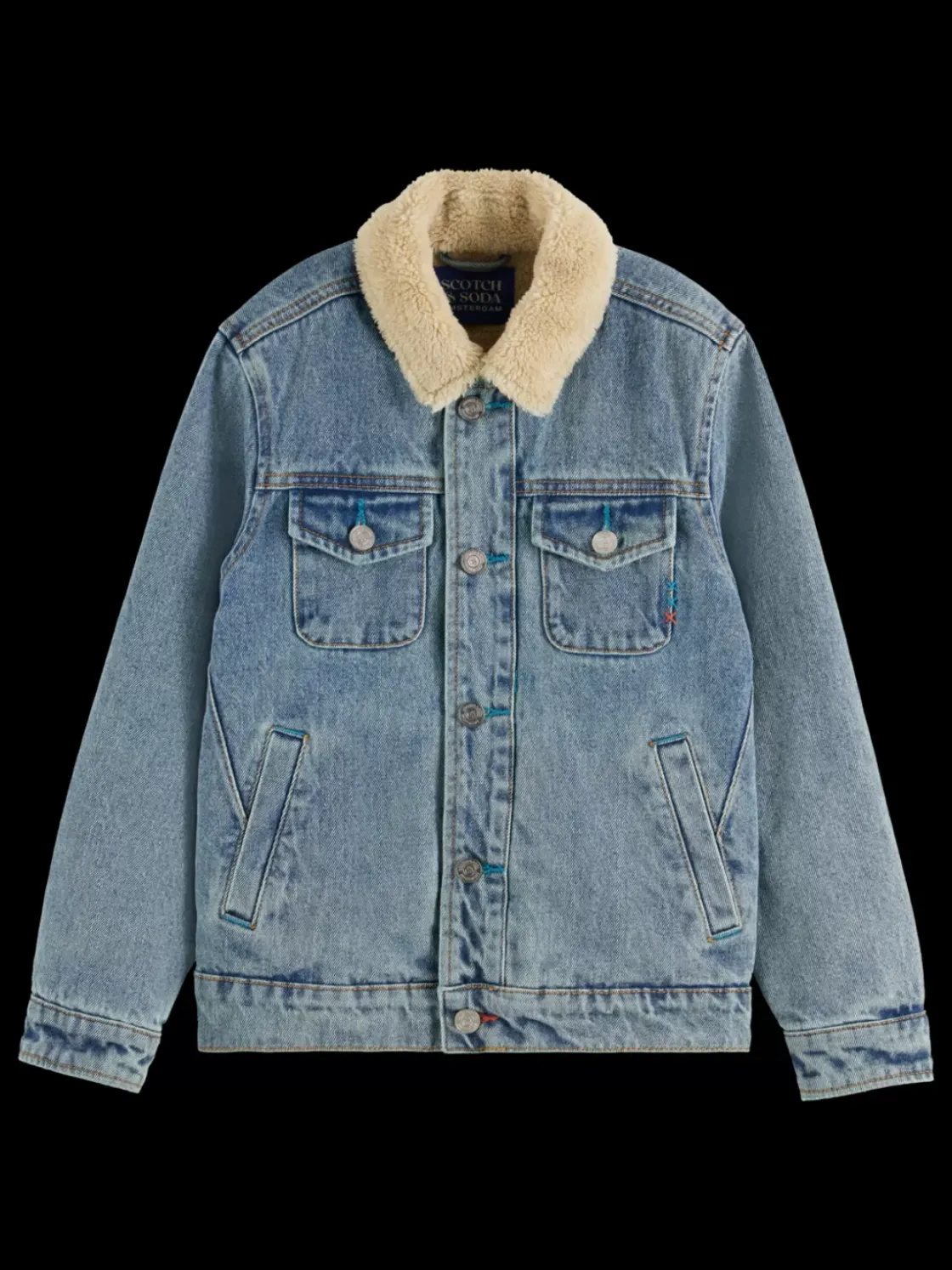 DENIM WORKWEAR JACKET WITH TEDDY LINING-Scotch & Soda Best