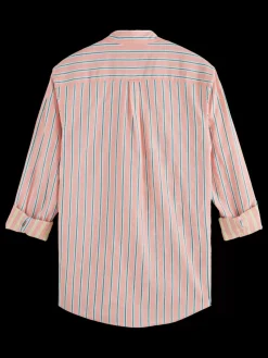 Dobby stripe roll up sleeves-Scotch & Soda Hot