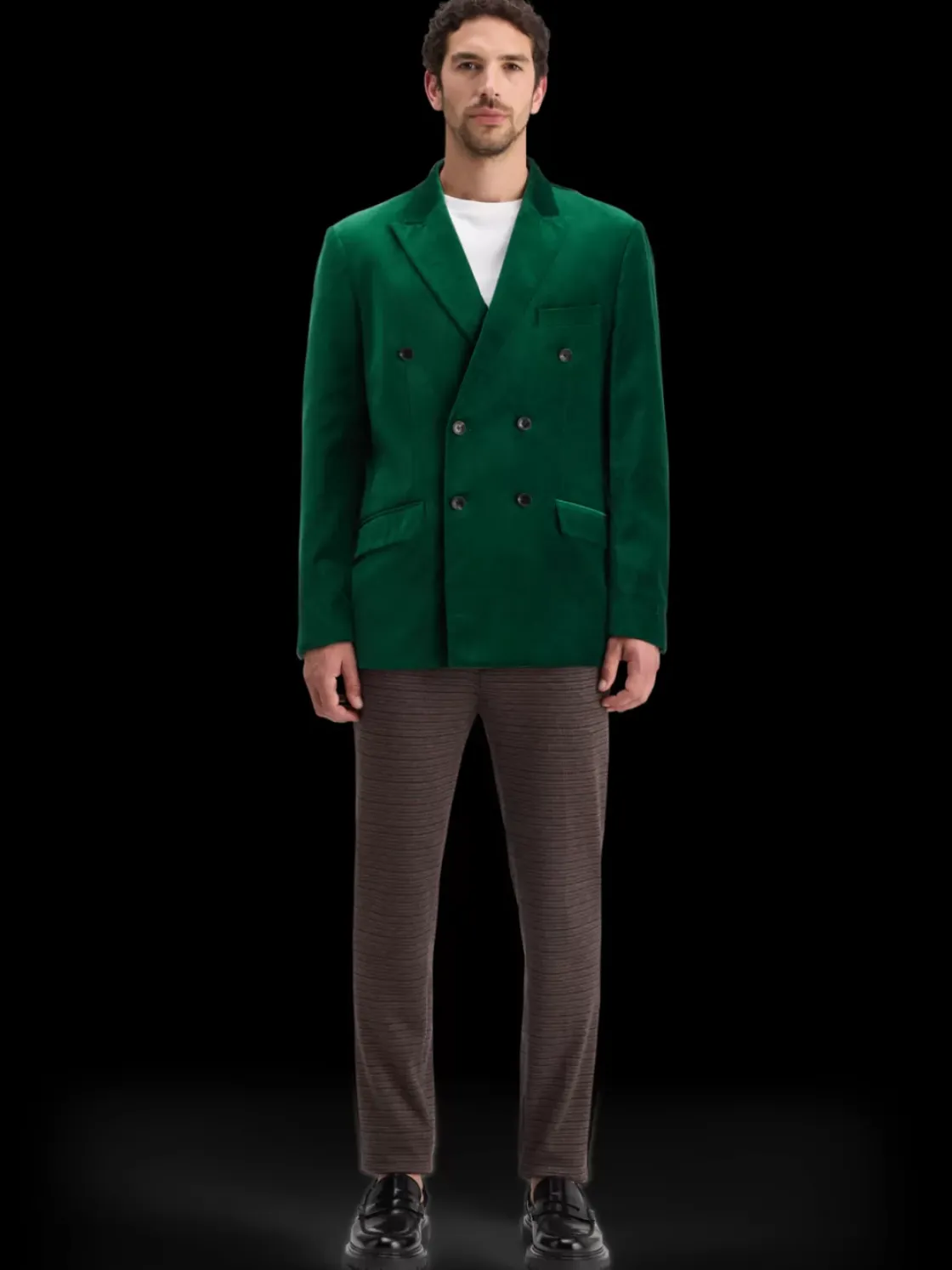 DOUBLE-BREASTED VELVET PARTY BLAZER-Scotch & Soda Fashion