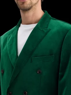 DOUBLE-BREASTED VELVET PARTY BLAZER-Scotch & Soda Fashion