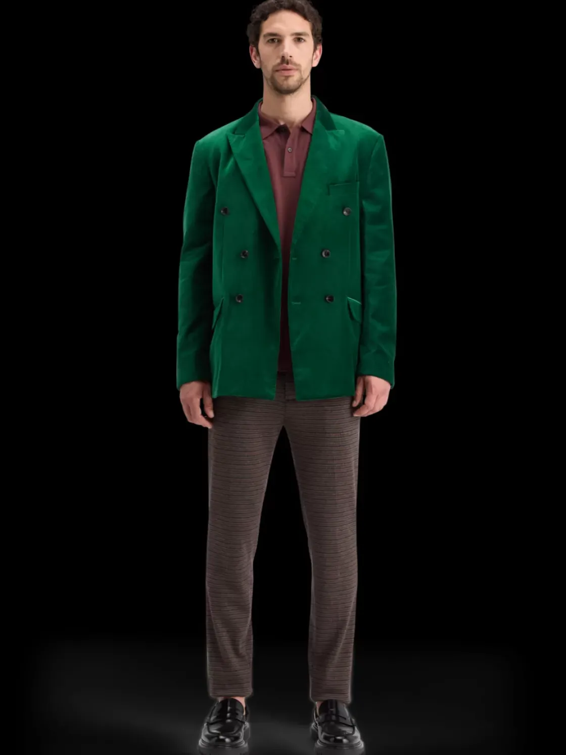 DOUBLE-BREASTED VELVET PARTY BLAZER-Scotch & Soda Fashion