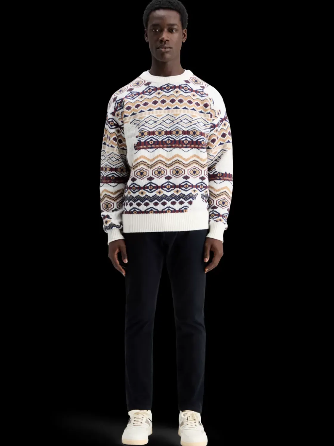 Dropped shoulder jacquard all over-Scotch & Soda New