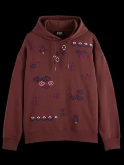 Embroidered artwork hoodie-Scotch & Soda Sale