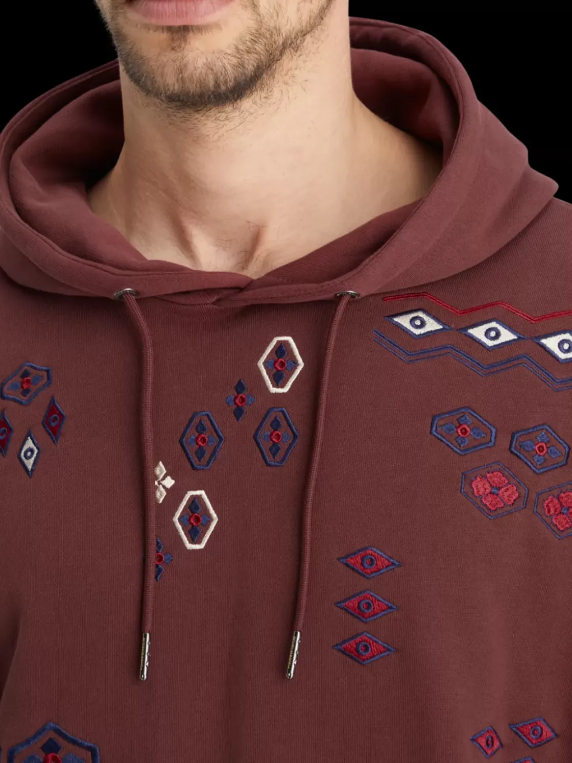 Embroidered artwork hoodie-Scotch & Soda Sale