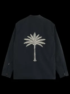 Embroidered cotton/linen canvas kimono jacket-Scotch & Soda Outlet