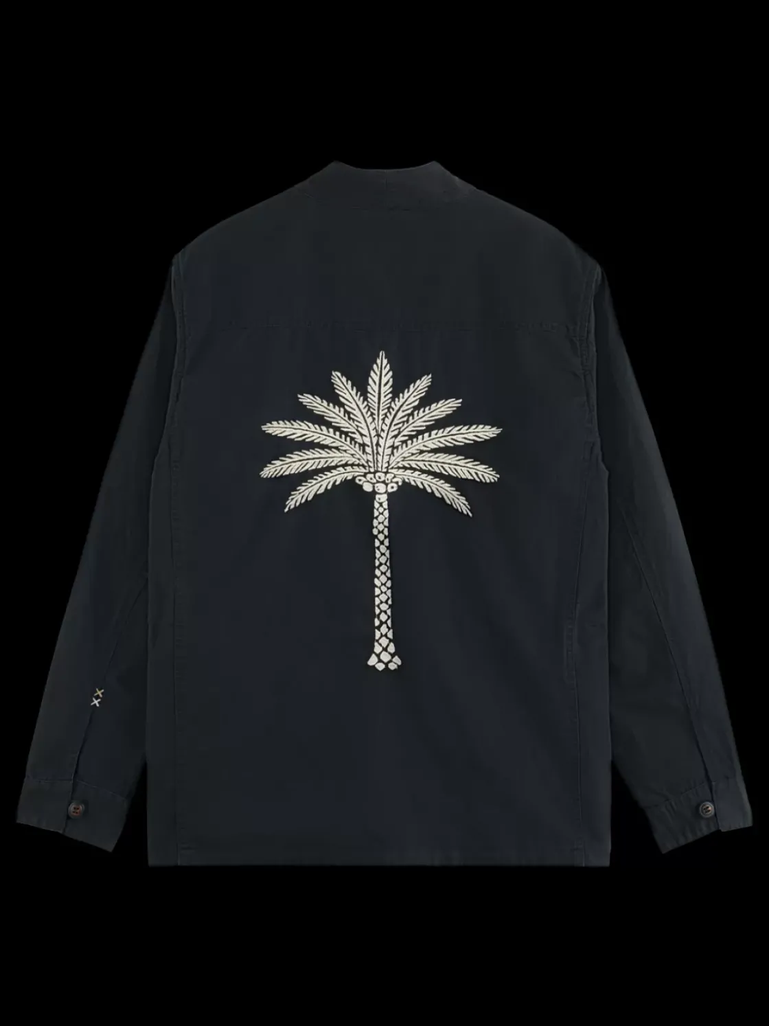 Embroidered cotton/linen canvas kimono jacket-Scotch & Soda Outlet
