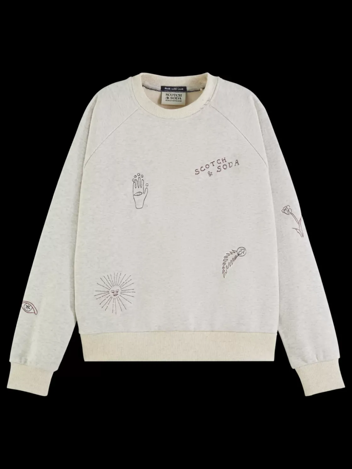 EMBROIDERED RAGLAN RELAXED FIT SWEATSHIRT-Scotch & Soda Hot