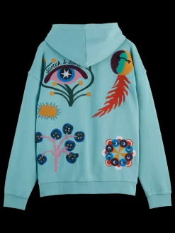 EMBROIDERY ARTWORK HOODIE-Scotch & Soda Fashion