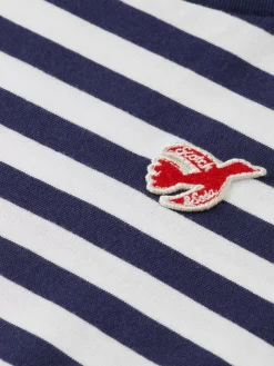 Essential - THE FREE SPIRIT PEACE BIRD STRIPED T-SHIRT-Scotch & Soda Hot