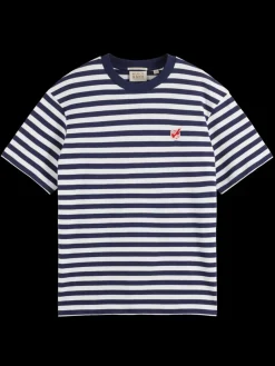 Essential - the free spirit peace bird striped t-shirt-Scotch & Soda Outlet
