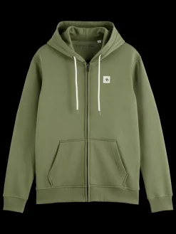 Essential logo badge zip-through hoodie-Scotch & Soda Sale