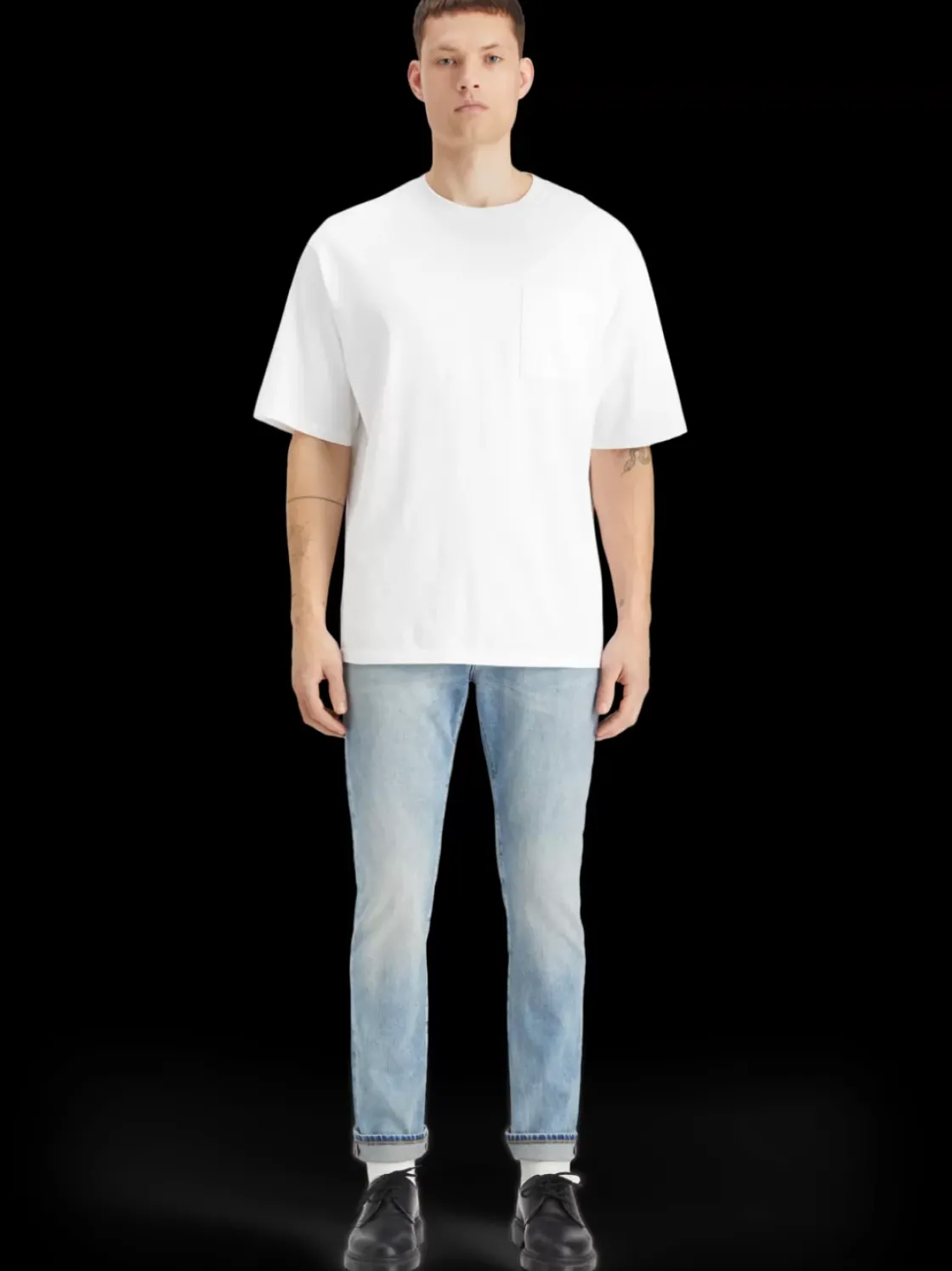 Essential RALSTON IN ORGANIC COTTON AQUA BLUE-Scotch & Soda Fashion