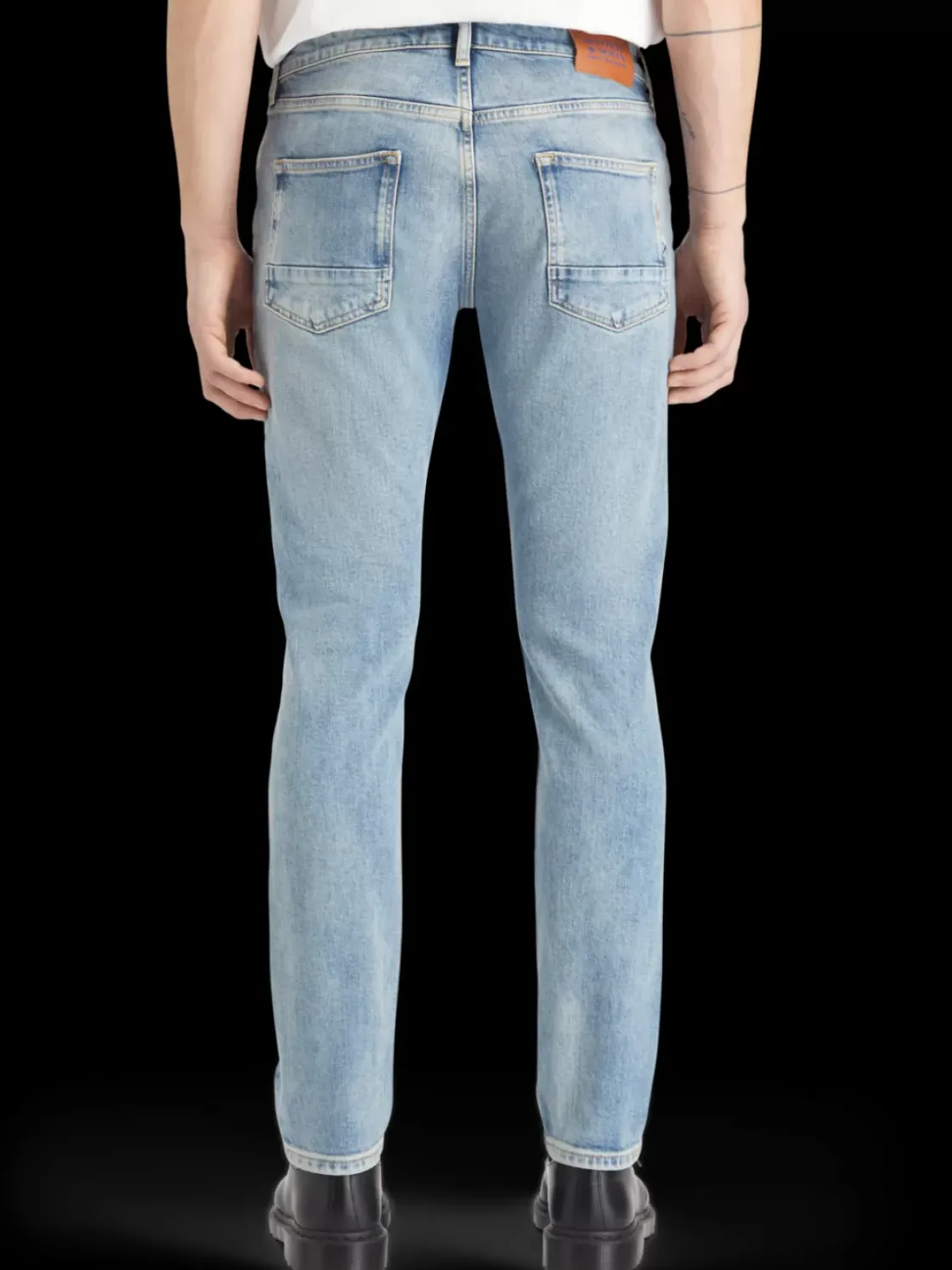 Essential RALSTON IN ORGANIC COTTON AQUA BLUE-Scotch & Soda Fashion