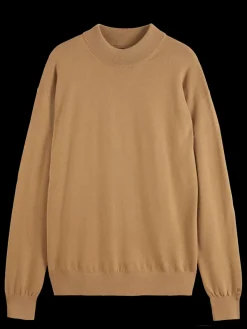 Essential Relaxed fit wool blend mock neck sweater-Scotch & Soda New