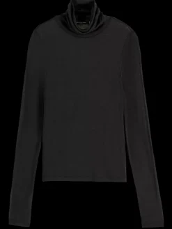 Essential ROLL UP NECK LONG SLEEVE T-SHIRT-Scotch & Soda Outlet