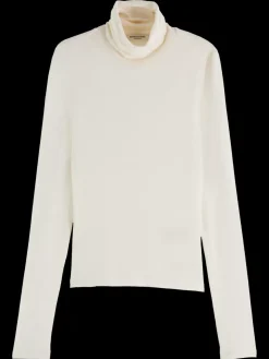 Essential ROLL UP NECK LONG SLEEVE T-SHIRT-Scotch & Soda Outlet