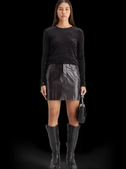 FAUX LEATHER MINI SKIRT-Scotch & Soda Outlet