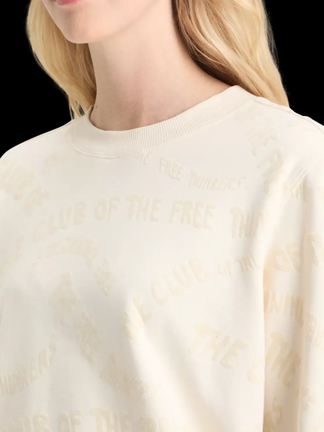 FLOCK AOP REGULAR FIT SWEATSHIRT-Scotch & Soda New