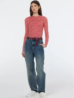 Floral lace LS T-shirt-Scotch & Soda New