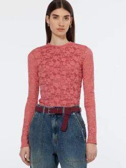 Floral lace LS T-shirt-Scotch & Soda New