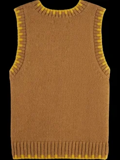 FLUFFY BLANKET STITCH VEST-Scotch & Soda Fashion