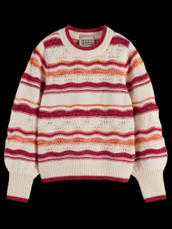 FLUFFY MULTI-STRIPE PULLOVER-Scotch & Soda Hot