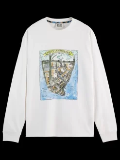 Front artwork relaxed fit long sleeve t-shirt-Scotch & Soda Online