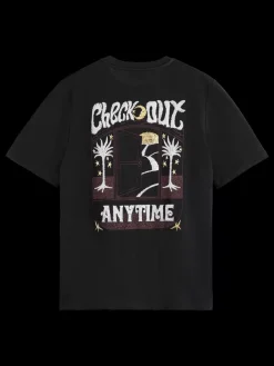 FRONT BACK FESTIVE ARTWORK RELAXED FIT T-SHIRT-Scotch & Soda Outlet