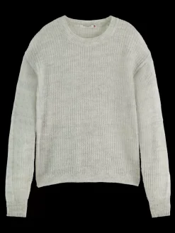 FUZZY OPEN KNIT RELAXED PULLOVER-Scotch & Soda Fashion